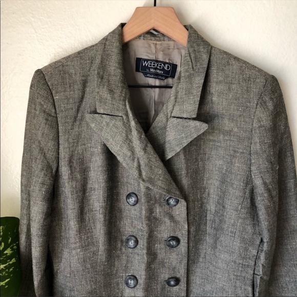 MaxMara | Double Breasted Hemp Blazer - Picture 2 of 7